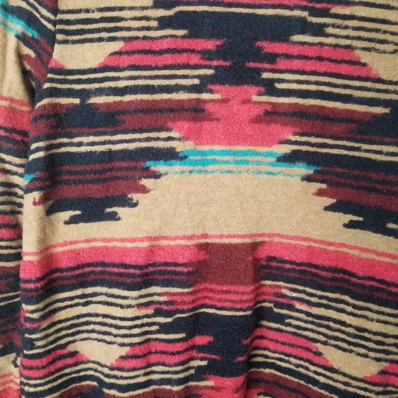 Lucky Brand Aztec Drape Long Sleeve Cardigan Size Medium - Picture 8 of 9
